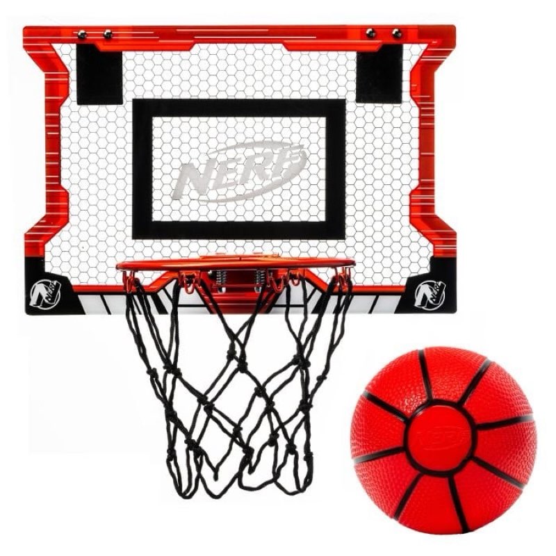 Condition photo showing Good Condition for NERF Basketball Hoop Set - Pro Hoop Mini Hoop Set with Mini NERF Basketball - Steel Rim Great for Dunking 15" x 10" Blue Mini