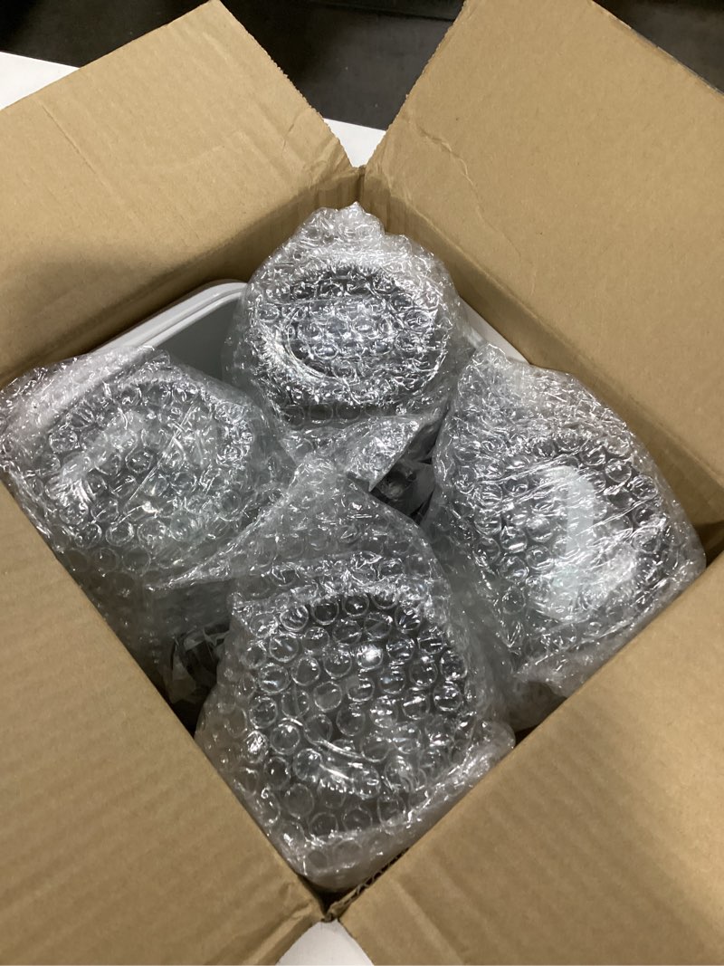 Condition photo showing Good Condition for lulonpon 4 sprouting jar kit, wide mouth quart mason jars with stainless steel screen sprout lids, 86mm,1000ml,stand,tray and canning brush,seed sprouter set for growing broccoli, alfalfa, mung bean white-nocover4ptray