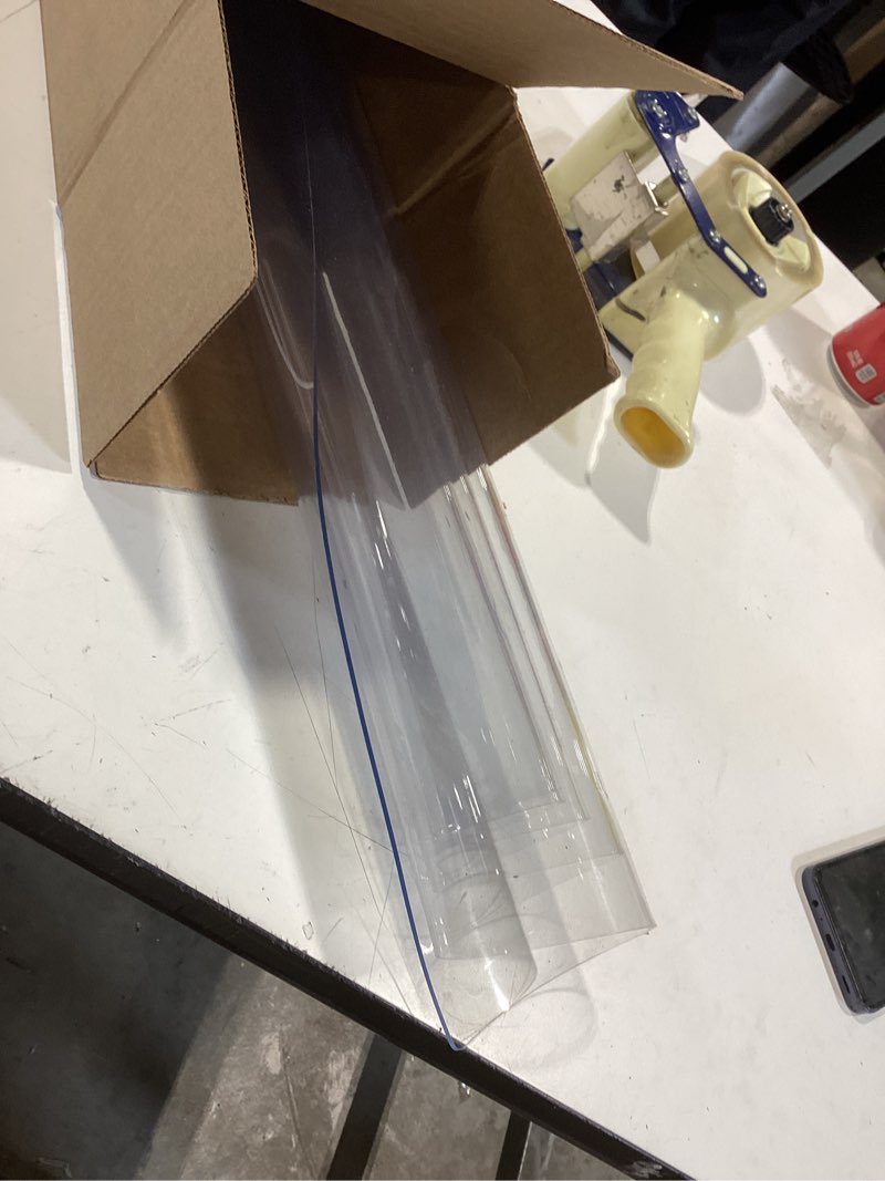 Condition photo showing As Is for similar to necaux custom multisize 1.5mm thick clear pvc table cover protector - 19 x 39 inch rectangular plastic table cover desk pad mat for office & computer desk 19\" x 39\" clear 1.5mm