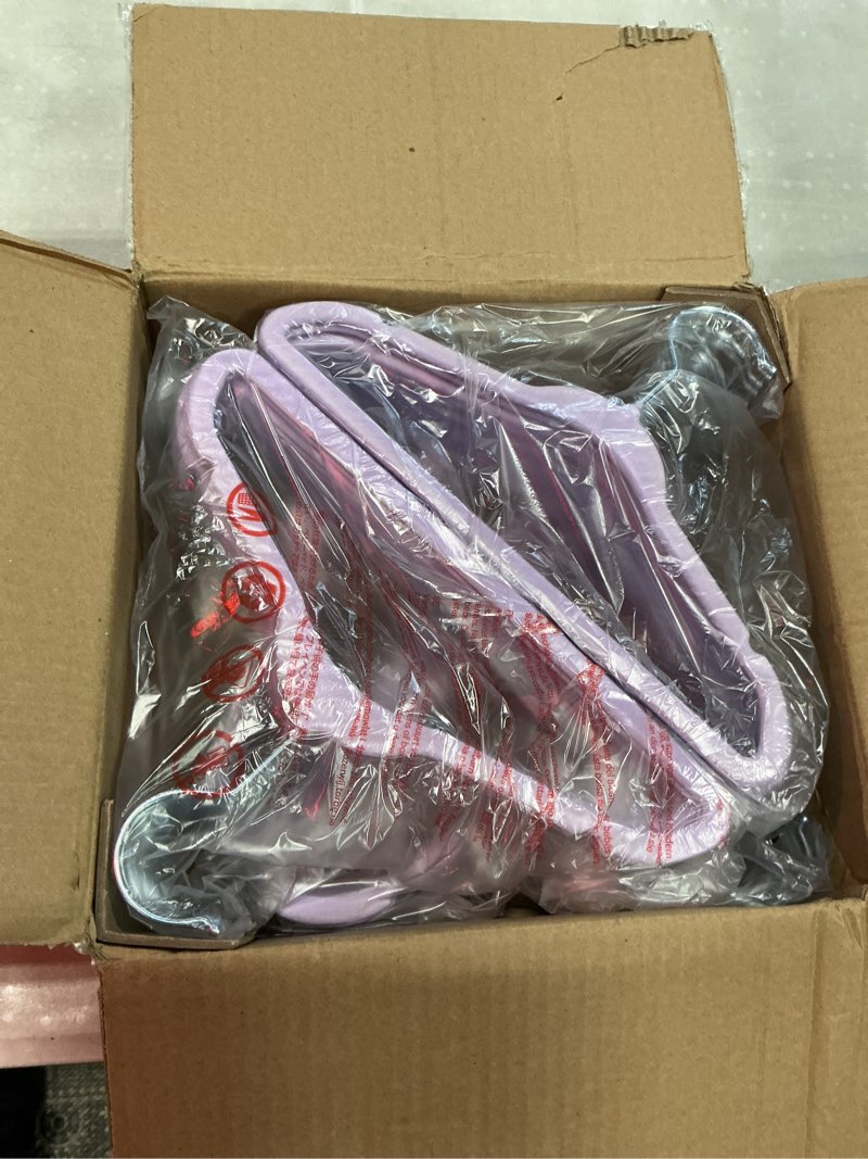 Condition photo showing Good Condition for house day 11 inch velvet baby hangers 50 pack lt-purple, premium kids hangers for children, infant & toddler clothes, durable non slip small baby felt hanger for closet, ideal for everyday use purple 11 inch 50 pack