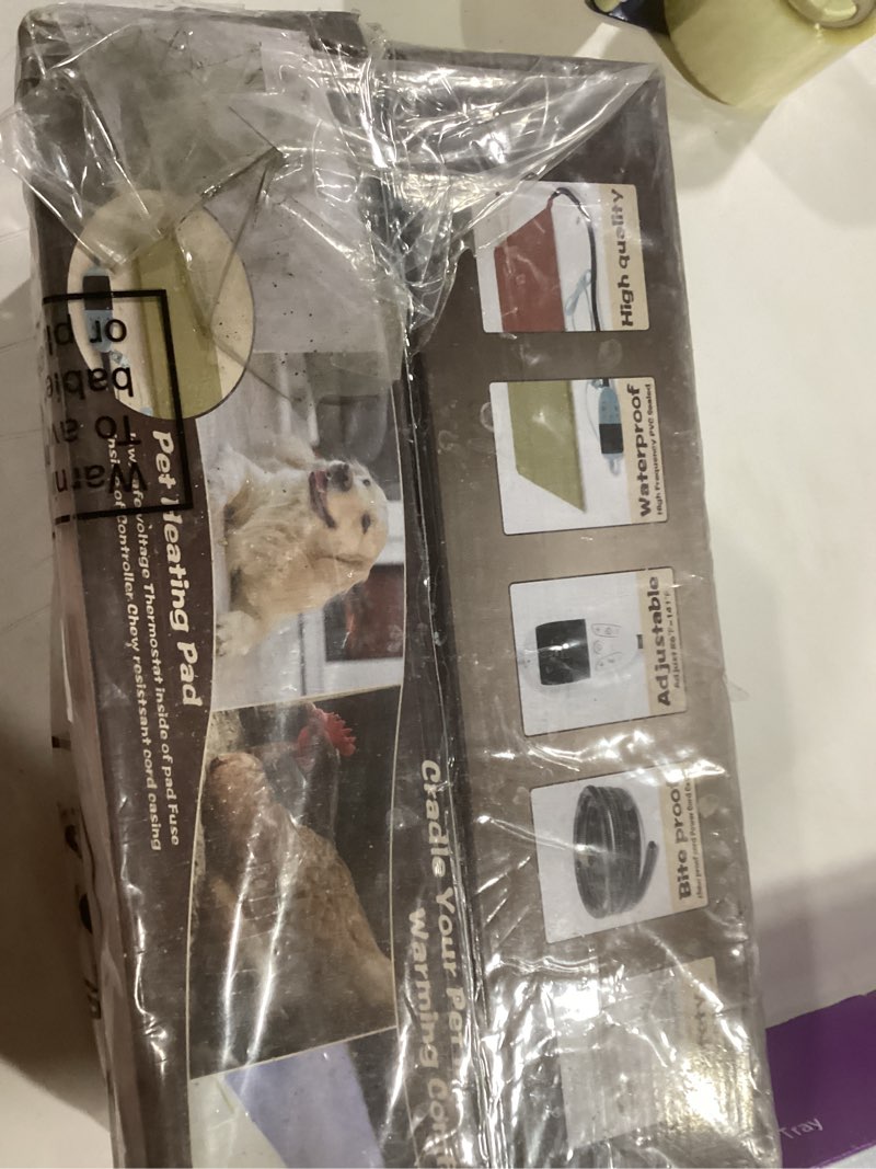 Condition photo showing Good Condition for 4 Pack Chicken Heating Pad Chicken Coop Heater Temperature and Timer Adjustable Animal Pet Heating Pad Chick Warming Blanket Poultry Heated Mat with Storage Bag for Pet(23.6 x 15.7 Inches)