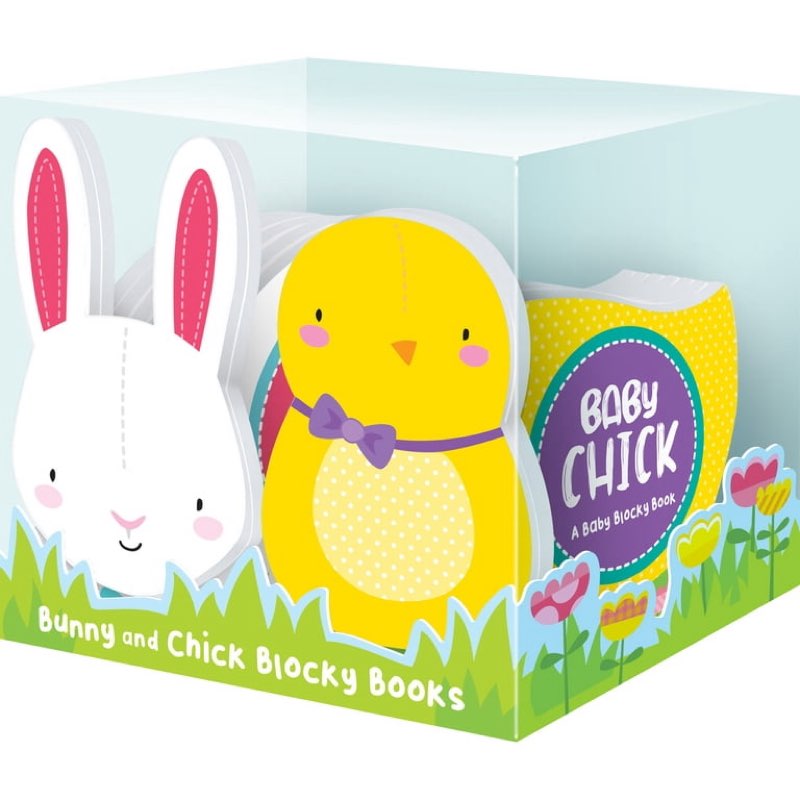 Bendon Bunny and Chick shaped \"Blocky\" board book