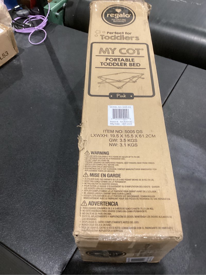 Condition photo showing Good Condition for Regalo My Cot® Portable Toddler Bed, Pink