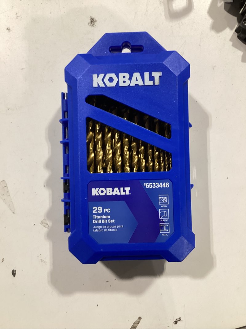 Condition photo showing Good Condition for kobalt 29 -piece x titanium coated hss jobber length twist drill bit set