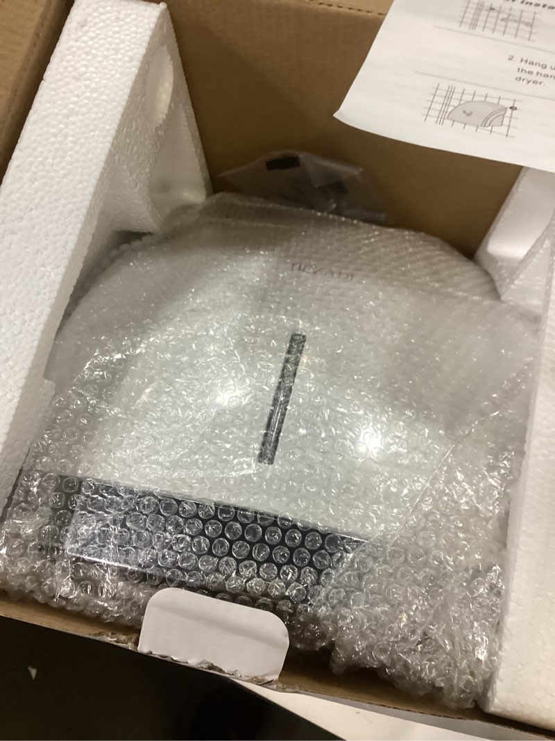 Condition photo showing New/Like New for 1800W High-Speed Hand Dryer, Automatic Hot & Cold Airflow, Wall Mounted, Compact Commercial Hand Dryer for Home, Industry, Bathroom - 110V, White, ABS