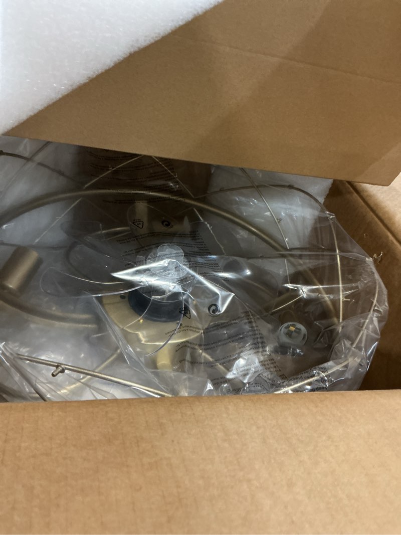 Condition photo showing Good Condition for 20 Inch Gold Caged Ceiling Fan with Light, Flower Chandelier Ceiling Fan with Lights Remote Control, Frower Crystal Fandelier 6 Speeds for Girl's Bedroom, Living Room 20 Inch Fandelier Gold Caged Ceiling Fan with Light