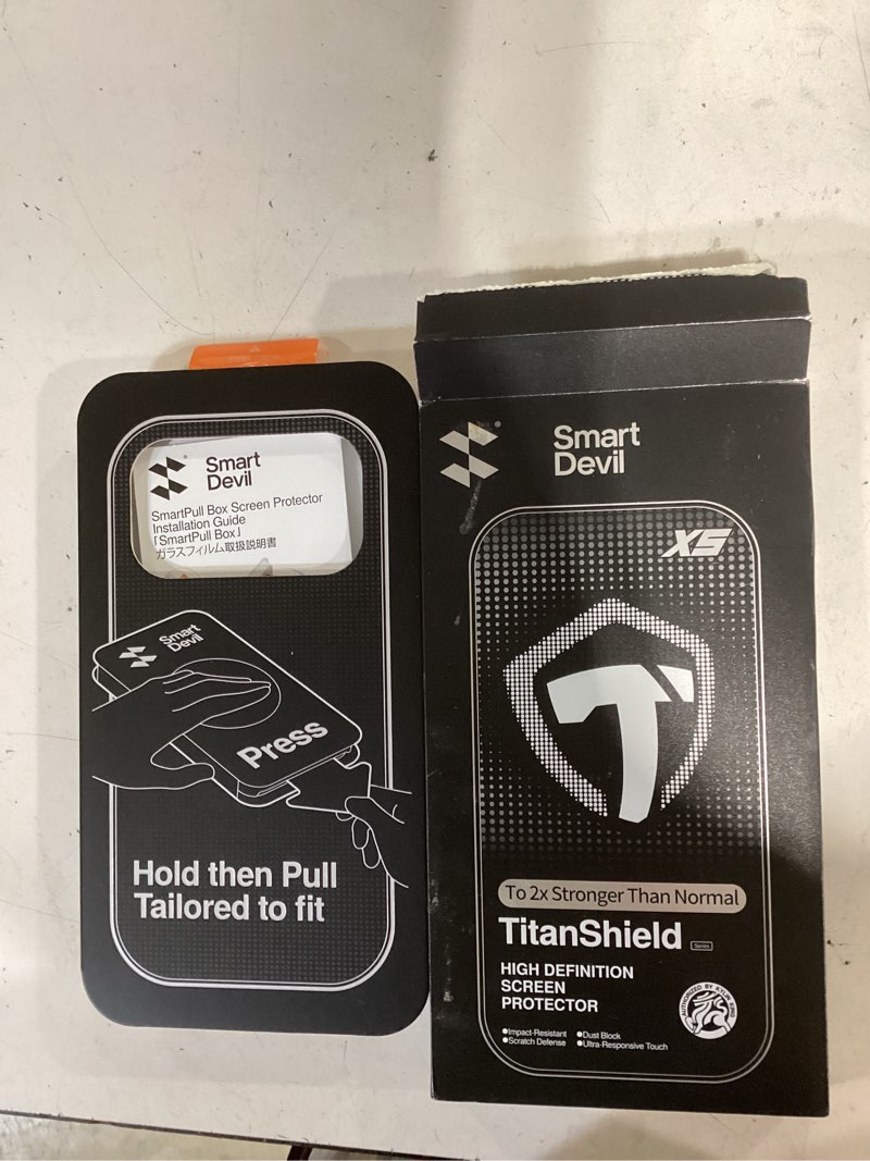 Condition photo showing New/Like New for smartdevil 3 pack screen protector for iphone 17 pro max, optical clear 9h tempered glass, 2x impact resistance, anti-fingerprint coating, smartpull box bubble-free install transparent 17 pro max 6.9 inches