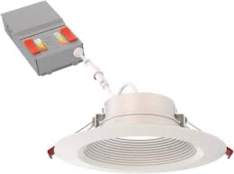 juno led recessed lights 6 inch round wafer downlight, 5-in-1 switchable white color temperature, 12