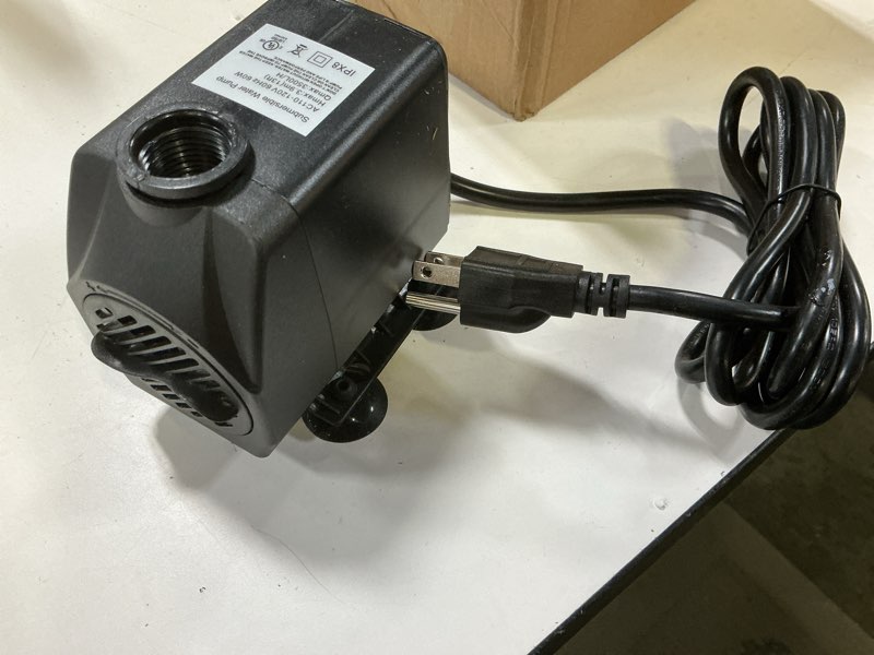Condition photo showing Good Condition for cwkj fountain pump, 880gph submersible water pump, durable 60w outdoor fountain water pump with 6.5ft power cord, 3 nozzles for aquarium, pond, fish tank, water pump hydroponics, backyard fountain