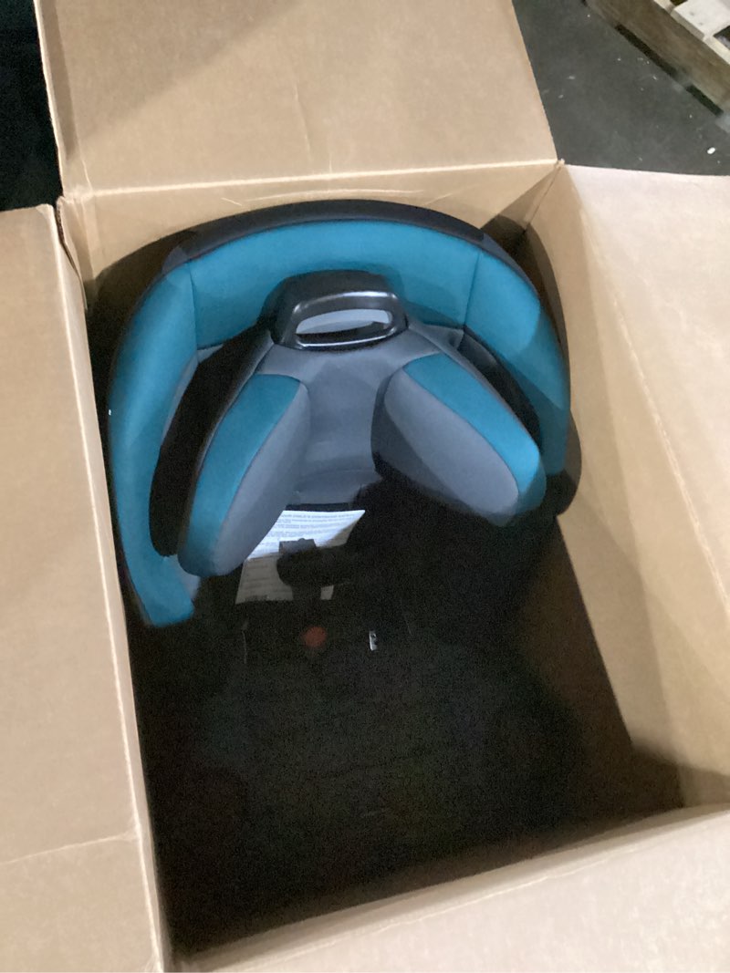 Condition photo showing Good Condition for safety 1st ellaris 3-in-1 convertible car seat, slim fit design, rear & forward-facing, 5-position headrest, 3-across fit, travel-friendly with machine-washable seat pad, peacock blue