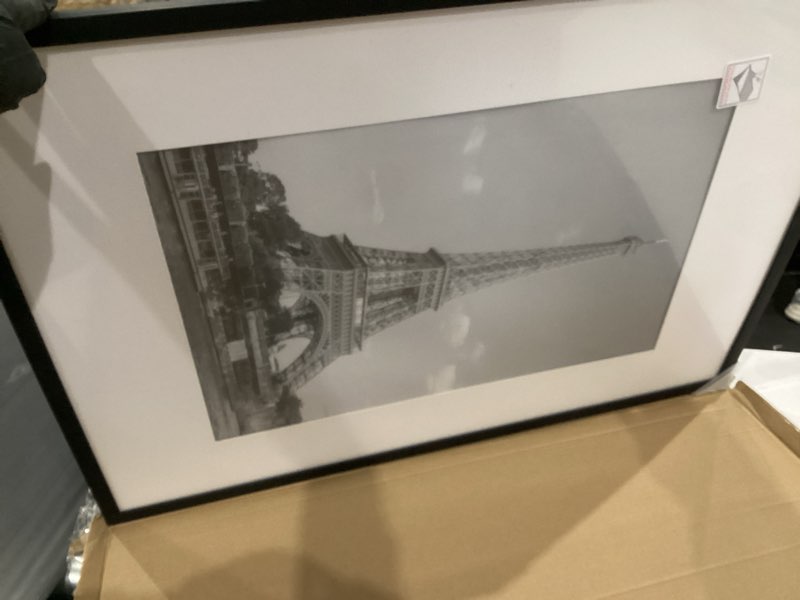 Condition photo showing Good Condition for upsimples 19x27 poster frame, display pictures 13x19 with mat or 19 x 27 without, wall hanging puzzle frames, black, 1 pack black 19x27