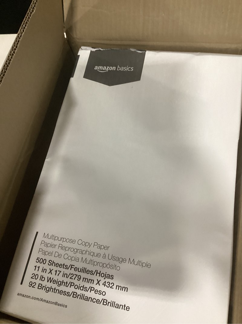 Condition photo showing Good Condition for amazon basics multipurpose copy printer paper, 8.5 x 11 inches, 20 lb, 1 ream, (500 sheets), 92 bright, white 1 ream | 500 sheets letter (8.5x11)