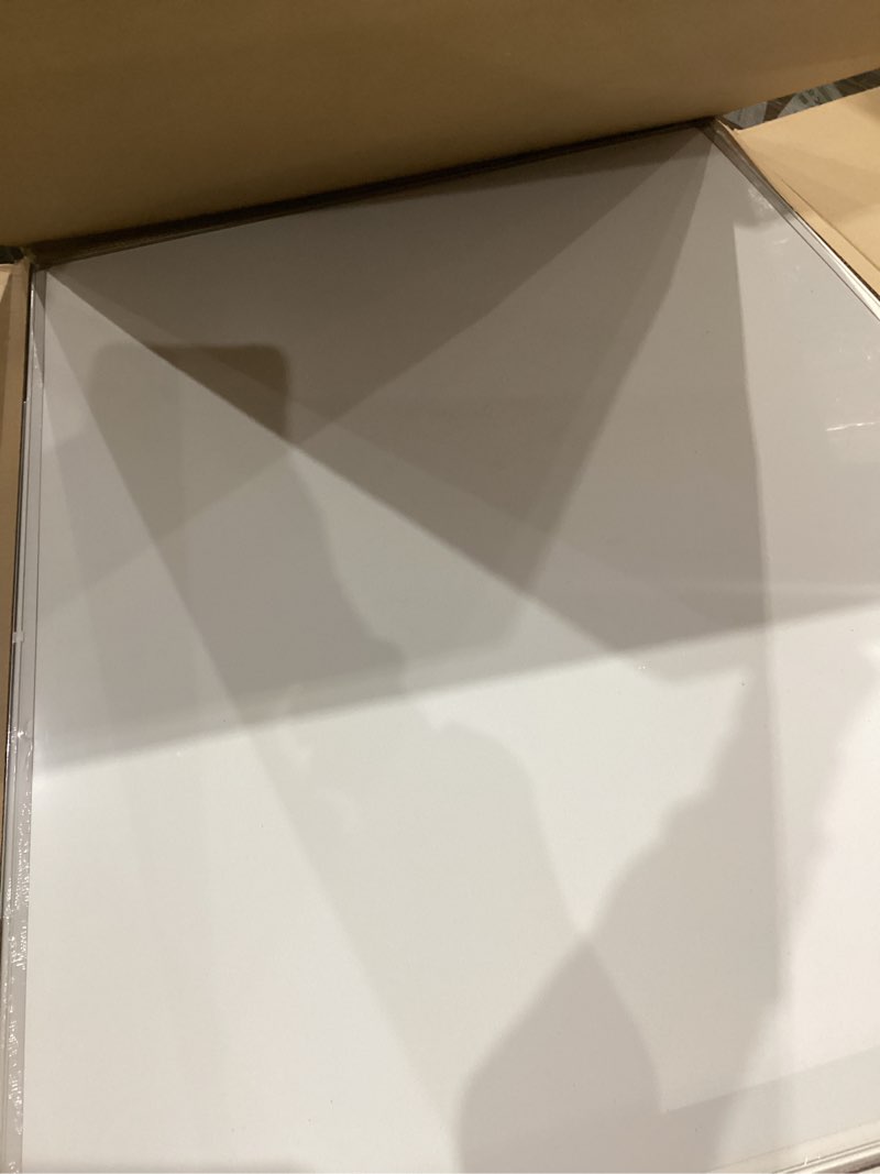 Condition photo showing As Is for amazon basics magnetic whiteboard/dry erase board, 36 x 48-inch, aluminum frame, silver/white silver/white 36 x 48-inch
