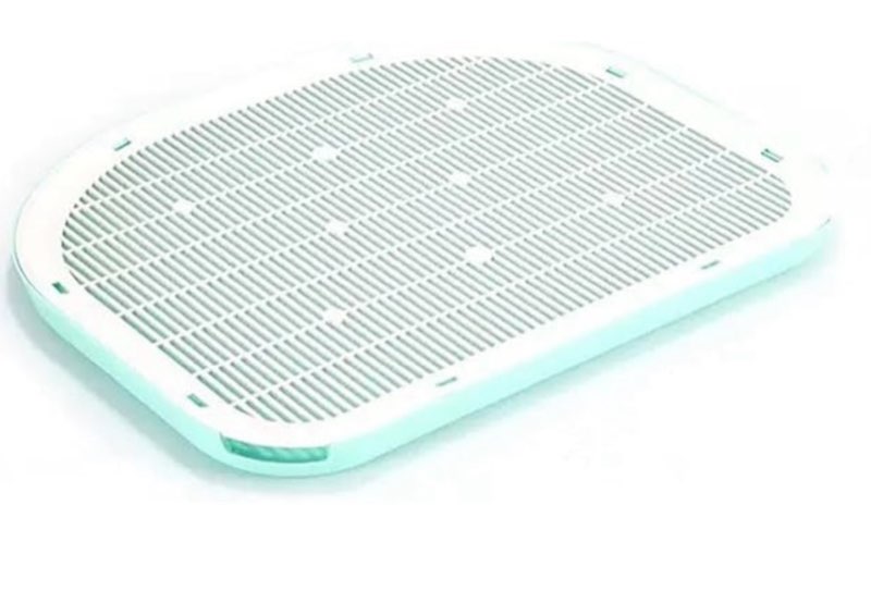 cat litter mat litter trapping mat,19.29"×14.96",cat litter box mat for floor,large litter matt for cat litter box,kitty litter mat catcher,waterproof urine proof,washable,easy clean,less waste(green) s green