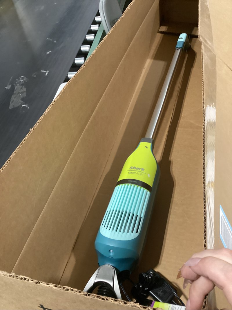 Condition photo showing As Is for similiar productshark vacmop reveal new cordless hard floor cleaner, vacuum & spray mop, powerful suction, lightweight, illumination light, includes 4 disposable pads, 12oz pet multi-surface cleaning solution, vm401