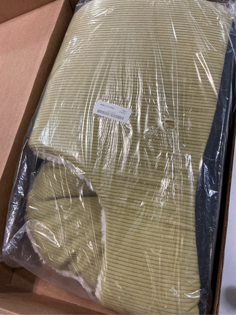 Condition photo showing New/Like New for kimhy cat bed, machine washable pet bed for cats, soft cat cave bed for small & medium cats under 15 lbs, cat house for kittens, kitty, puppies, portable cat sleeper with handle (fruit green, 20\")