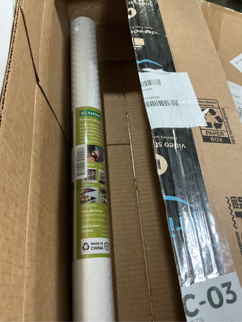 Condition photo showing New/Like New for white shelf liner kitchen cabinet liners refrigerator liners waterproof & oil-proof cupboard liner drawer mats eva material non adhesive fridge liner 23.6 x 78.7 inch 23.6"w x 78.7"l diagonal pattern white