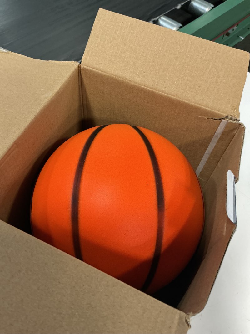 Condition photo showing Good Condition for silent basketball size 7-size 5-size 3, new upgraded grooved airless indoor basketball, real feel & bounce like official ball, quiet dribbling indoor training yellow size3