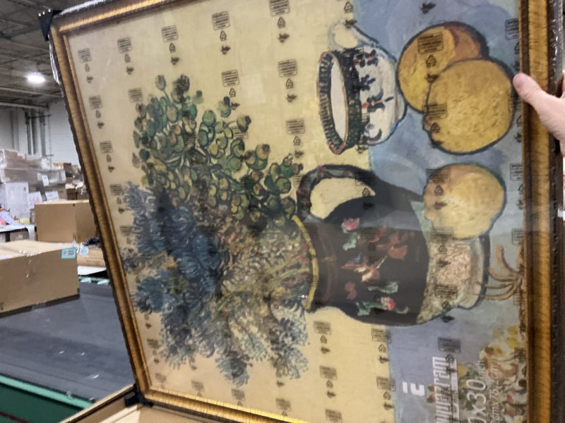Condition photo showing Good Condition for 30x30 classic gold picture frame - single frame, 30 x 30 ornate vintage poster frame for wall decor & gallery walls gold 30" x 30"
