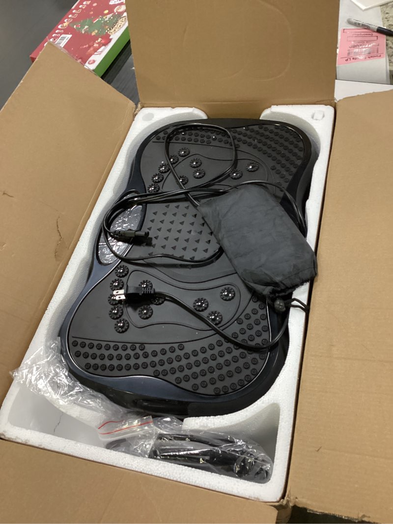 Condition photo showing New/Like New for Vibration Plate Exercise Machine, 130 Levels Full Body Workout Vibrating Plate for Lymphatic Drainage Weight Loss, 450 Lbs Capacity Shake Fitness Platform with Resistance Bands Bluetooth for Women Men