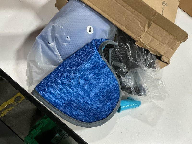 Condition photo showing New/Like New for 13 pcs adjustable dog grooming arm with clamps, adjustable height 27"-37", pet grooming stand with hammock and no-sit haunch holders, ideal set for small & medium dogs at home or salons