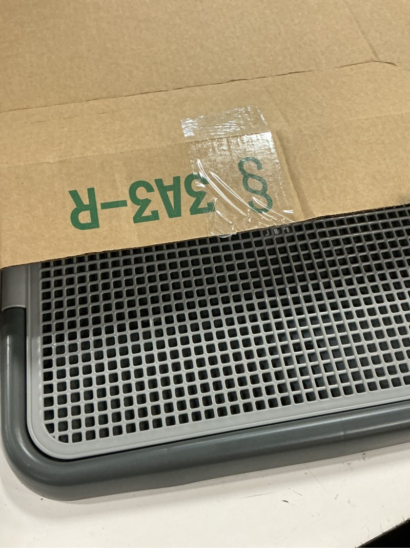 Condition photo showing Good Condition for Mesh Training Toilet Potty Tray for Puppy and Small Size Dog 20.3 x 16.3 x 1.2 inch (Gray+Gray)