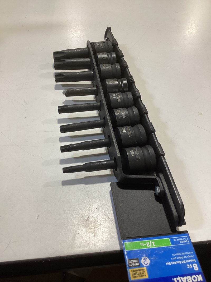 Condition photo showing As Is for kobalt 8 -piece 1/2-in drive set torx bit driver socket set