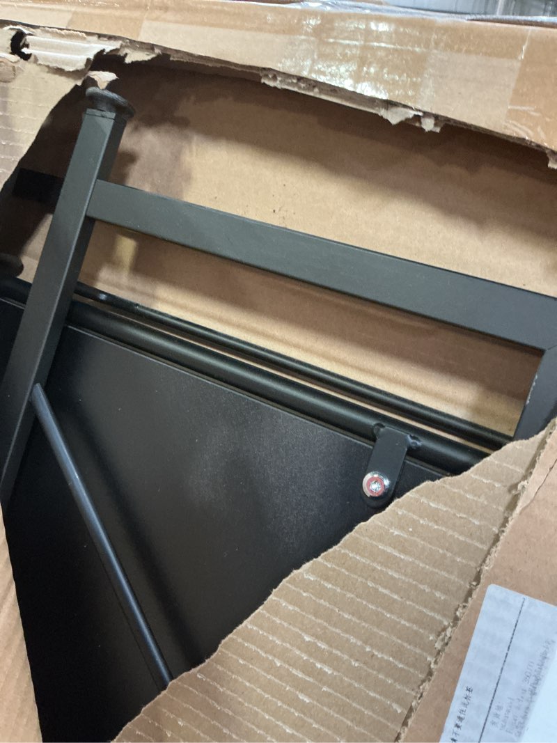 Condition photo showing Good Condition for jsb no assembly folding bookshelf, 4 tier industrial metal book shelf for storage, vintage wood foldable bookcase for living room, bedroom, office organization shelves black flat tube 4-tier