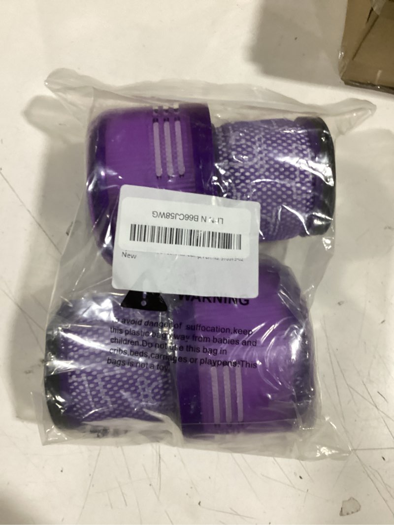 Condition photo showing Good Condition for dyson v11 filter, 2-pack premium true hepa replacement filters for dyson v11, v11 animal, v11 completed/absolute, dyson-v15, v15 filter, v15 absolute/submarine with trigger clamp, part no. 970013-02 2 v11 purple/v15 filters