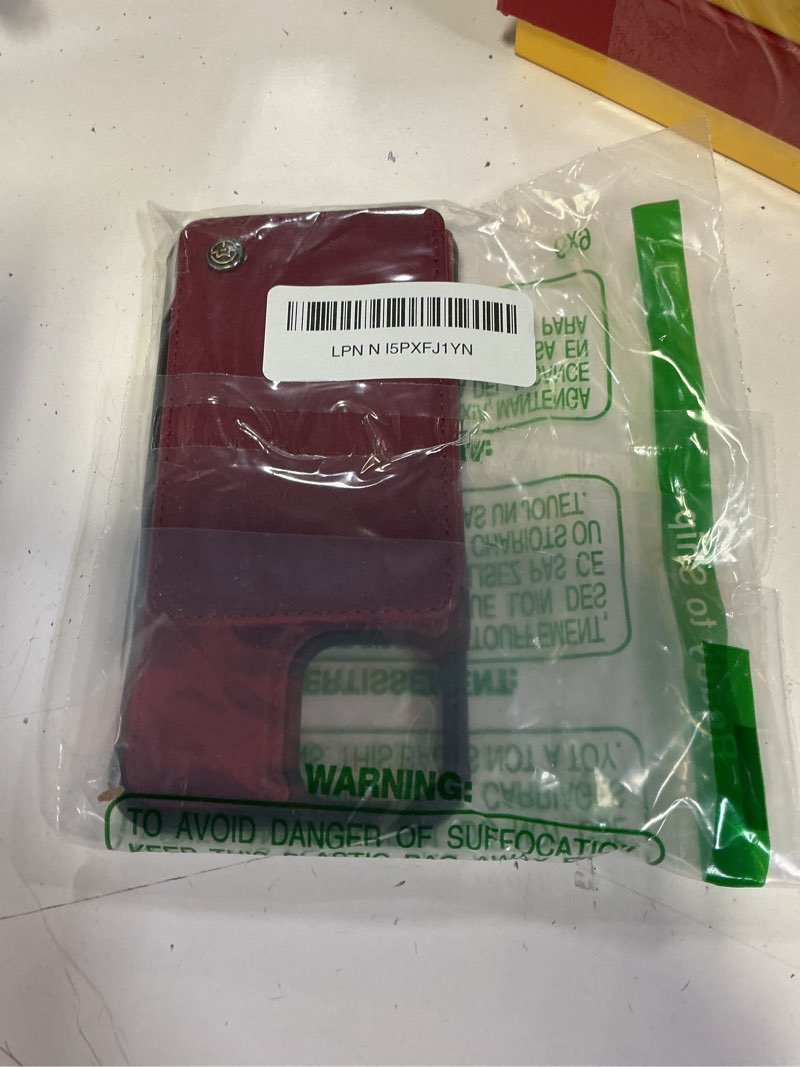 Condition photo showing New/Like New for Vinich for iPhone 12/12 Pro Wallet Case with Card Holder, RFID Blocking Credit Slots Kickstand Shockproof Phone Cover for Women Men, Burgundy for iPhone 12/12 Pro - 6.1'' Burgundy