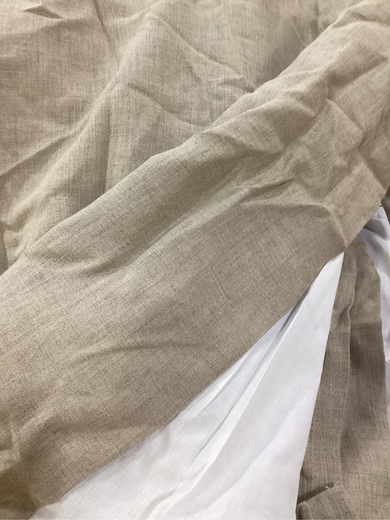 Condition photo showing Good Condition for european linen curtain, 96x96, dark flax