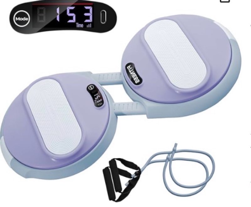 Waist Twisting Machine Exercise - Ab Twister Board MAX 300LBS | Intelligent Counting Lap & Calorie & color grey 