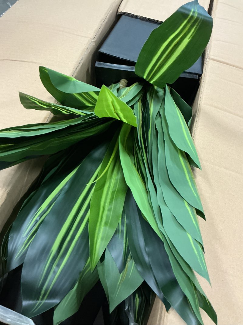 Condition photo showing Good Condition for 6FT Artificial Dracaena Tree, Fake Tree Indoor with Black Tall Planter,Tall Artificial Plants Indoor,Artificial Silk Tree for Home Office Decor,Housewarming Gift (Black)