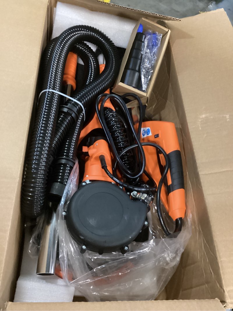 Condition photo showing Good Condition for drywall sander tool, kuperia 8.5 amp popcorn ceiling removal tool with 7 variable speed 800-1800rpm,electric drywall sander with extendable handle,led light,6 basic sand paper& 6 grid sandpaper,orange