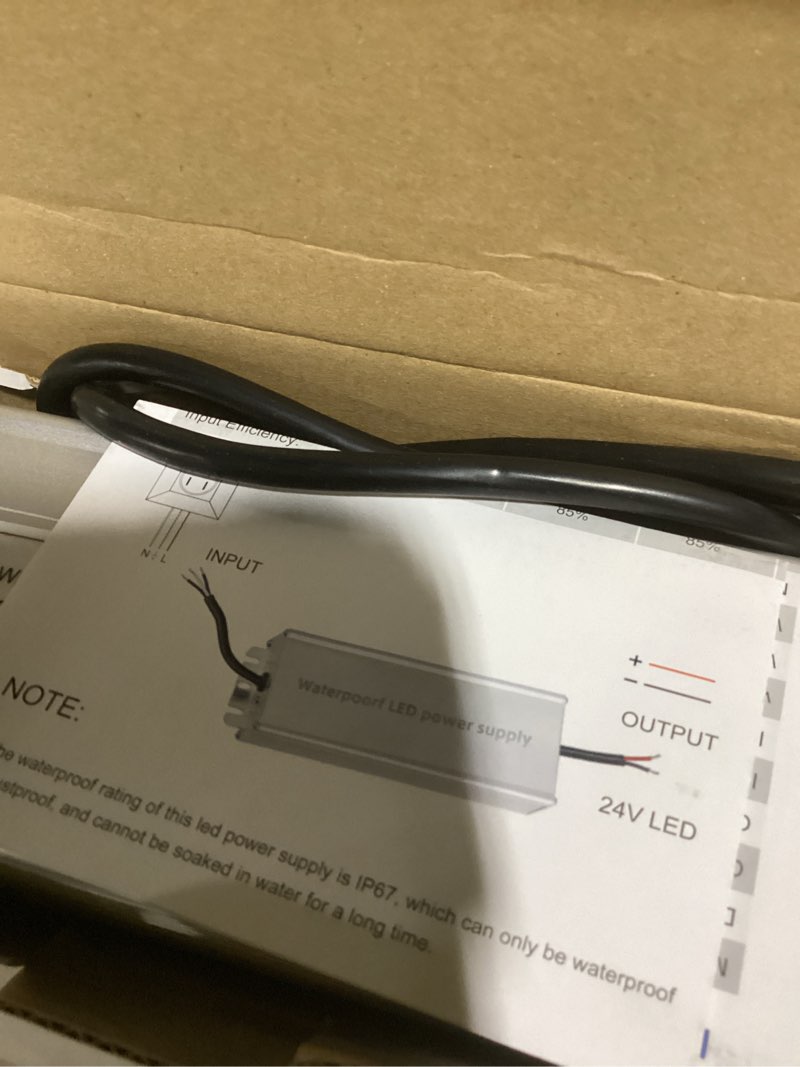 Condition photo showing New/Like New for LED Driver 100 Watts 24V DC Low Voltage Transformer? Waterproof IP67 LED Power Supply, Adapter with 3-Prong Plug 3.3 Feet Cable for Any 24V DC led Lights, Computer Project, Outdoor Light 100.0 Watts