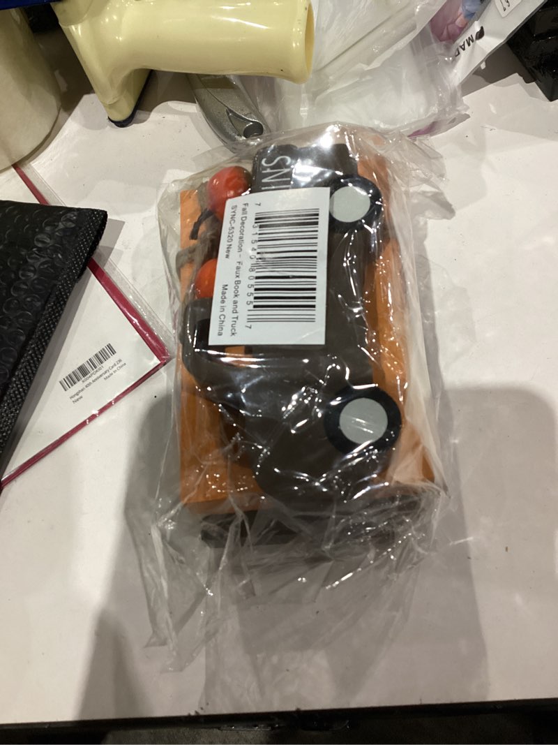 Condition photo showing New/Like New for Fall Decorations for Home 7PCS Table Centerpieces, Tabletop Thanksgiving Decor for Tiered Tray Shelf Mantel Office Desk Thanksgiving Autumn Decoration Farmhouse Wood Faux Book Stack and Pumpkin Sign Fall Book