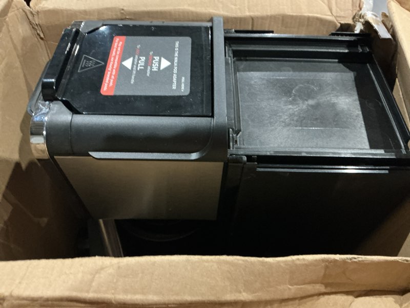 Condition photo showing As Is for ninja cfp201 dualbrew system 12-cup coffee maker, single-serve for grounds & k-cup pod compatible, 3 brew styles, 60-oz. water reservoir & carafe, black