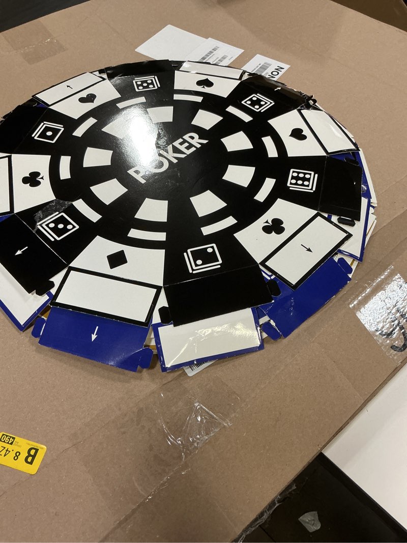 Condition photo showing Good Condition for giant casino decorations 15.7 inch large paper poker chips favor boxes jumbo oversized poker game theme centerpieces for tables casino birthday party decorations 6