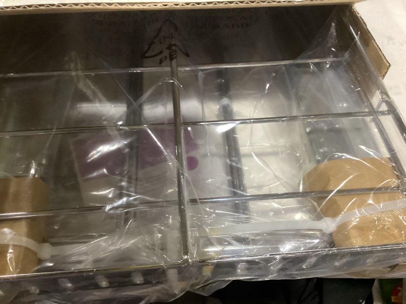 Condition photo showing As Is for holdn’ storage pull out organizer for bakeware, cutting board and trays, adjustable dividers - heavy duty, lifetime limited warranty - for narrow cabinet spaces, 12.5”w x 21”d x 11”h, chrome 12.5" w x 21" d
