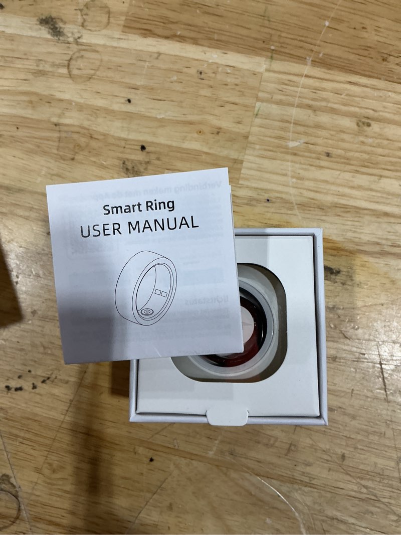Condition photo showing New/Like New for smart health ring fitness tracker with stress & sleep monitoring, waterproof activity tracker, compatible with ios & android, no subscription fee, lightweight wearable for women & men (black, 12) black 12