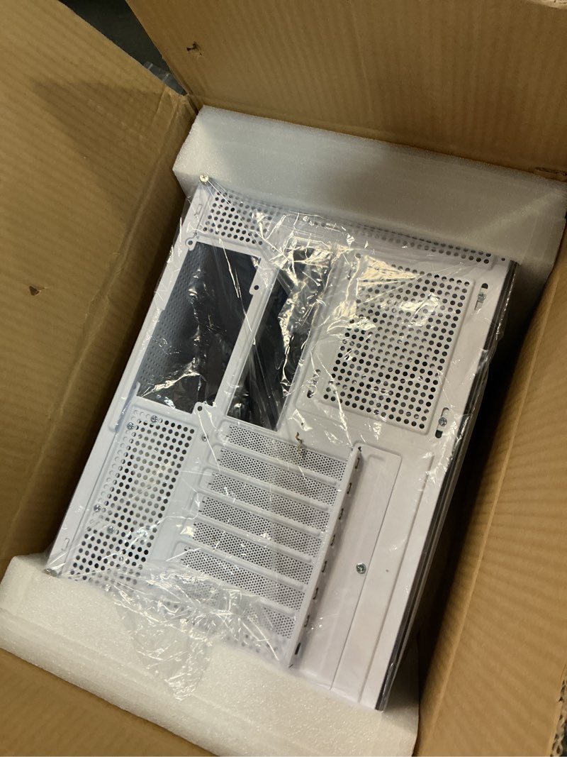 Condition photo showing Good Condition for H1 HYXN ATX PC Case - Pre-Installed with 7 PWM ARGB Fans - Dual Cavity Mid-Tower PC Gaming Case - with Type-C - Can Hold up to 3X 360mm heatsinks simultaneously (White, H1) H1 White