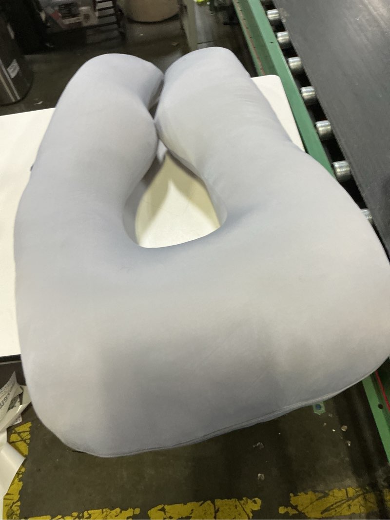 Condition photo showing Good Condition for momcozy pregnancy pillow with cooling cover, dreamlign u pro maternity pillow with adjustable leg pillow - support for back, hips, belly, legs for pregnant women, 50-72 inch full body pillow, grey grey -cooling fabric