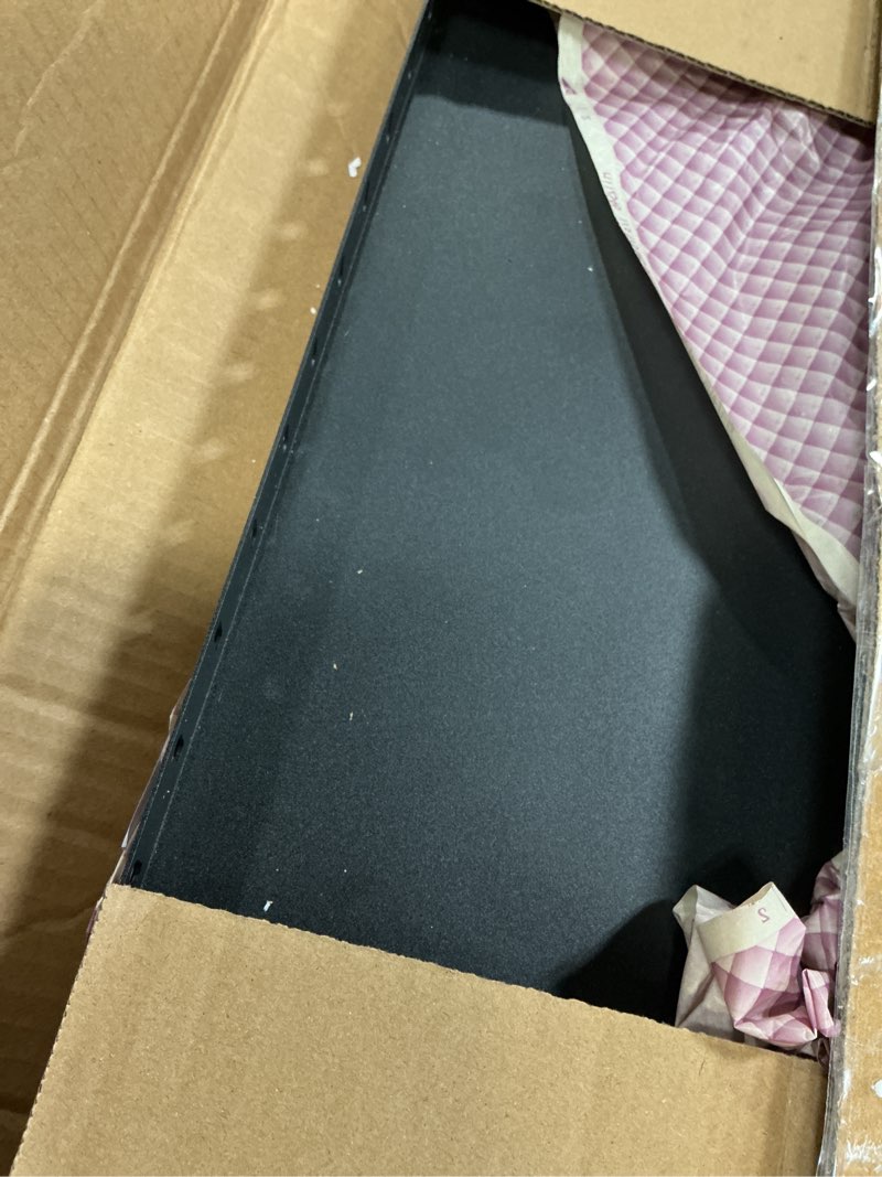 Condition photo showing Good Condition for 1X2 Ft Garage Wall Shelf, 2 Pack Heavy Duty Shelving, Wall Mounted Storage Rack, Black Metal Shelf Rack for Garage, Office, Basement and Kitchen Brakcet 1X2 FT 2 PACK