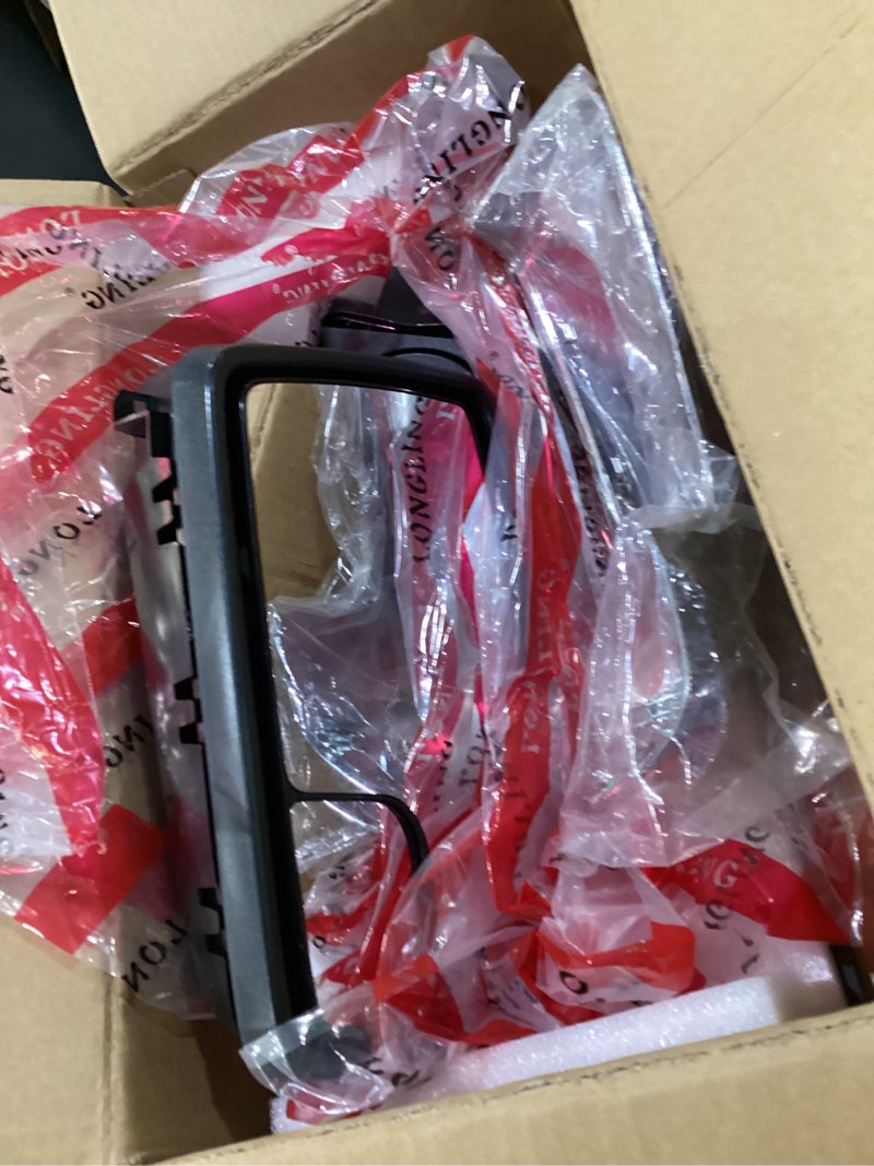 Condition photo showing As Is for driver left side door mirror textured back cover power heated glass manual folding without clearance light for chevrolet silverado 1500 from 2019 to 2024 driver (lh) side