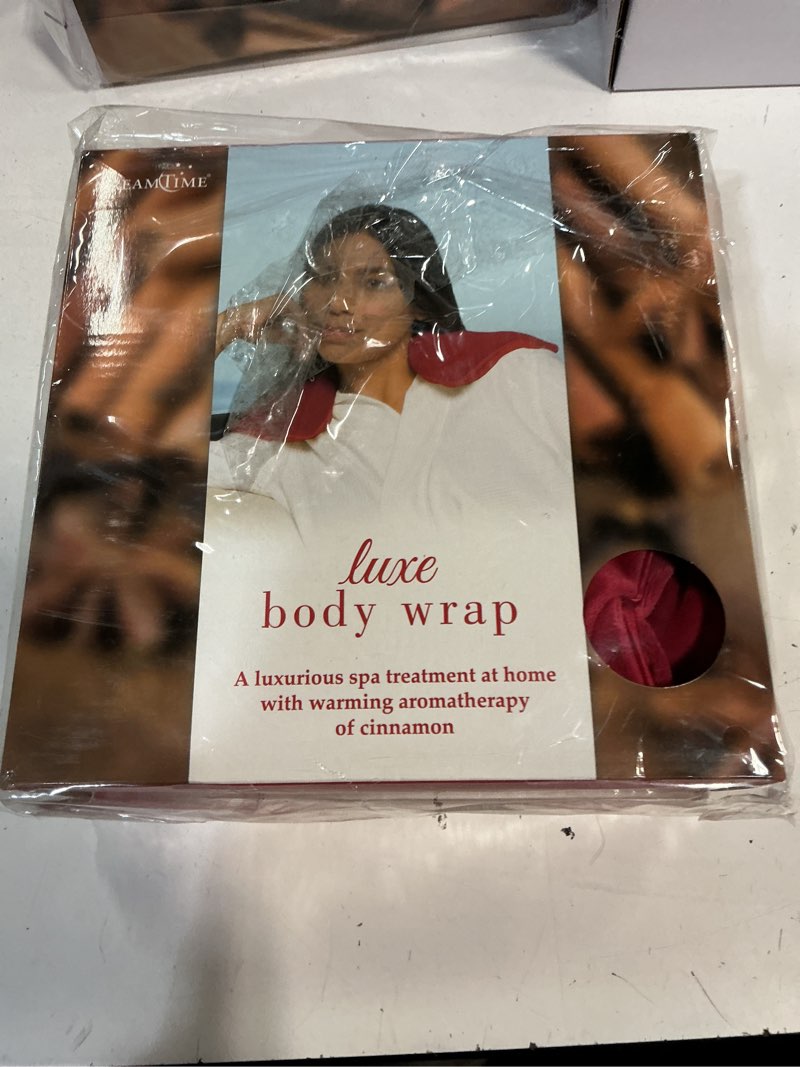 Condition photo showing New/Like New for dreamtime luxe body wrap, herbal cinnamon scent