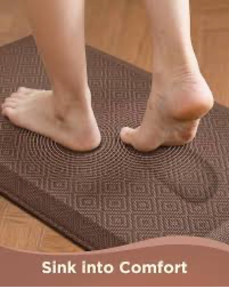 Ophanie Kitchen Mats for Floor, 3/4 inch Thick, 17x24 Anti Fatigue Cushioned Mat, Kitchen Rugs, Wate