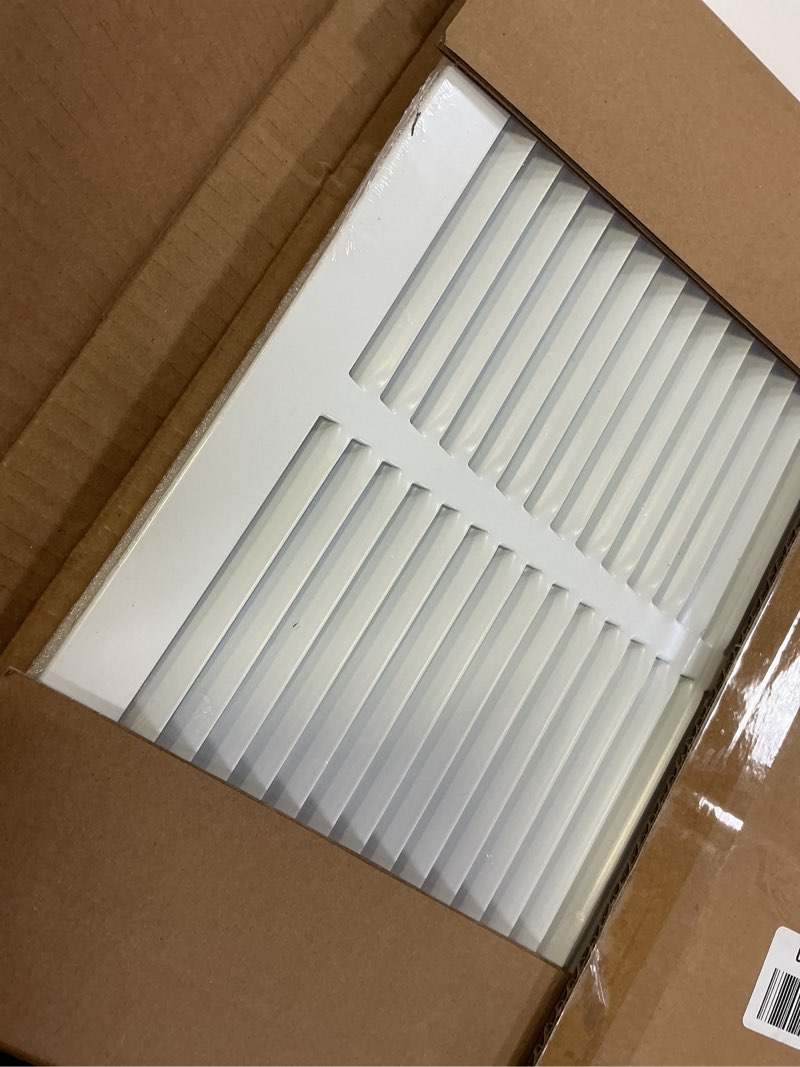 Condition photo showing New/Like New for 14 x 14 inch duct opening return air vent cover for wall or ceiling, return air grille hvac ac wall air return vent cover hvac cold air grill without filter housing,outer dimension:15.75"wx15.75" for 14''w×14''h-duct opening