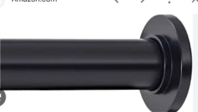 Ivilon Tension Curtain Rod - Spring Tension Rod for Windows or Shower, 54 to 90 Inch. Satin Nickel 54\" to 90\" black 