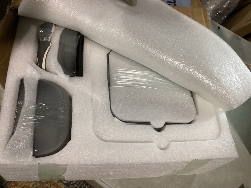 Condition photo showing As Is for vancasso Stern Gray Dinner Set Square Reactive Glaze Tableware 12 Pieces Kitchen Dinnerware Stoneware Crockery Set with Dinner Plate, Dessert Plate, Bowl Service for 4 Gray Service for 4 (12 pcs)