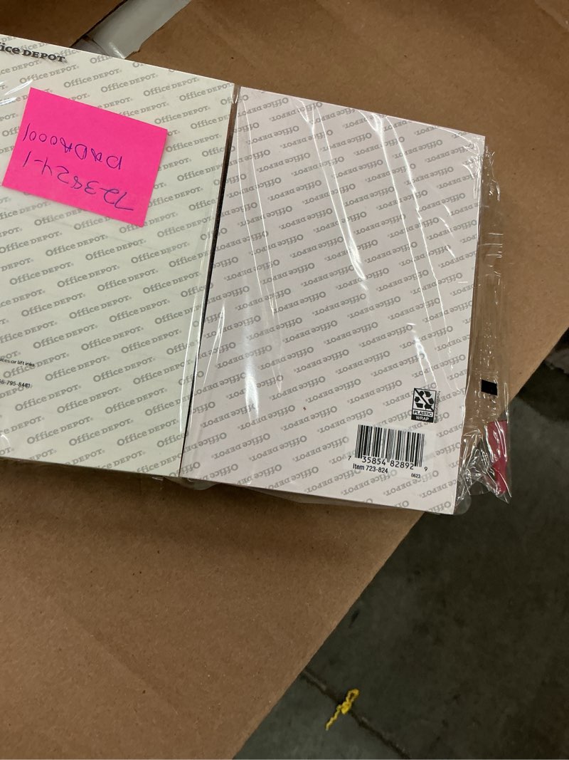 Condition photo showing Good Condition for office depot® brand self-stick notes, lined, 4" x 6", assorted pastel colors, 100 sheets per pad, pack of 8